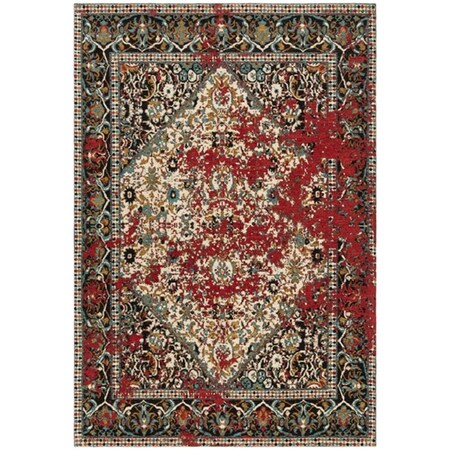 Safavieh Classic Vintage Traditional Rectangle Power Loomed Rugs Red & Charcoal - 6 x 9 ft. CLV701Q-6